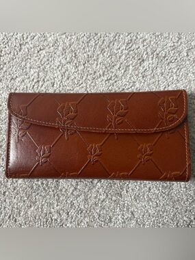 NWOT - Classic Brown Embossed Leather Wallet